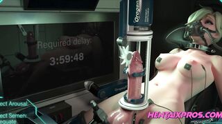 Milking a hot blonde dickgirl | 3D ANIMATION 2024