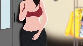 Indian Bhabhi and her best friend invite a Big dick bull when husband is not home