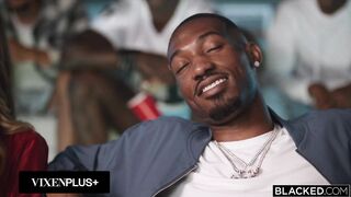 BLACKED Molly Little Gets Passed Around In 6-BBC Gangbang