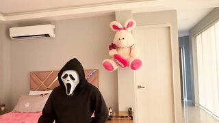 ghotsface is obsessed with me, he fucks me hard while my boyfriend is away