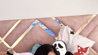 ghotsface is obsessed with me, he fucks me hard while my boyfriend is away