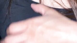 A naked exposure lesson on an overpass on a major road! Squirting with fingering, shaved pussy