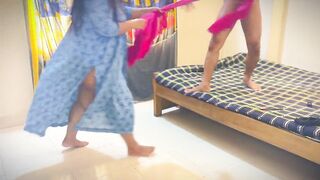 Egyptian Hot Stepmom & Stepson Playing truth or dare and end up Rough Fucking with hands tied - Big Ass & Tits with Wet Pussy