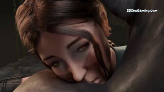 Lara Croft Tomb Raider Dungeon Hardcore - Monster Cock Rough Anal - 3D