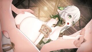 【Genshin Impact Nahida】gangbang 3D Hentai Animation.(Fingering,handjob,blowjob,sex)