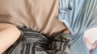 My straight friend was dying to touch me, we rub our pussies