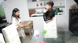 While I was cooking my stepbrother seduced me and we ended up fucking hard