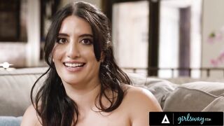 GIRLSWAY - Naturally Stacked Babe Sarah Arabic Is Turned On By Busty BFF Arabelle Raphael's Uniform