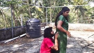 Out door sex, Vaishnavy and Sharun Raj out door romance and sex, Mallu couple hot romance with sex in terrace