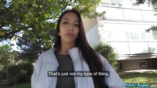 Public Agent - Slim Asian with beautiful Big Ass and tiny tits has her tight pussy stretched!