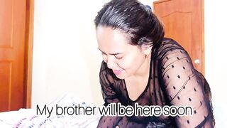 My Colombian girlfriend with big ass finds me masturbating and then we fuck