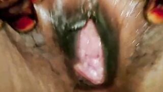 On the day of Karwa Chauth, he started caressing her hairy vagina and started sucking her