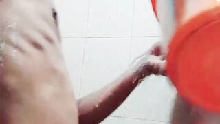 Couple bathroom scene both are facing suffer from fever