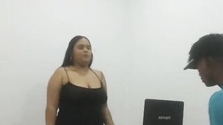 Perverted nurse can't stand seeing such a big cock that she ends up giving a good blowjob and then getting fucked