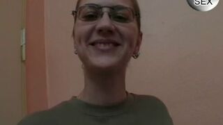 NERDY LOOKING GIRL STRIPS