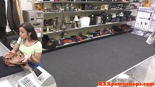 Pretty amateur riding pawnbrokers cock POV