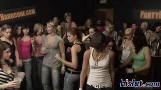 Desirable bimbos pleasure boners in the club