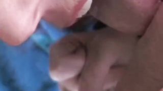 Blonde MILF Tied by her Lover and Blow his Cock