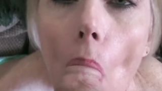 Blonde MILF Tied by her Lover and Blow his Cock