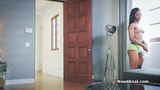 Wild anal with horny black teen