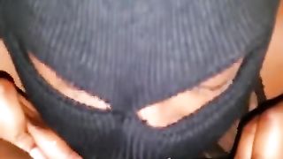 Masked Man Eats my Pussy Til i SQUIRT in his Mouth