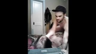 Stupid Cunt gets Manhandled, Slapped, Facefucked Rough - best Couple ever