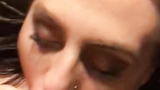 18 YO Ex Girlfriend with Brac Chokes on Massive Cock and Takes Facial