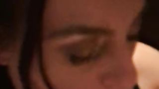 18 YO Ex Girlfriend with Brac Chokes on Massive Cock and Takes Facial