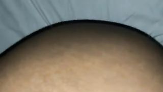 Skinny Ebony taking BBC while her Mom is Home