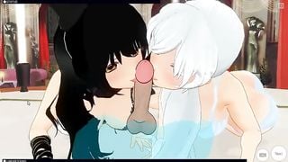 [CM3D2] - RWBY Hentai, Weiss Blake and Yang Orgy