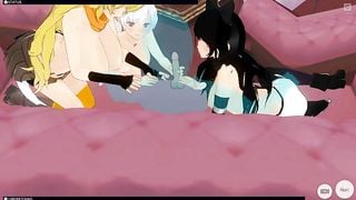 [CM3D2] - RWBY Hentai, Weiss Blake and Yang Orgy
