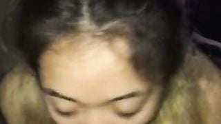 Hot Asian Girlfriend Giving Blowjob