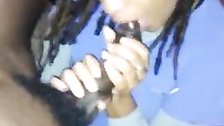 PRETTY EBONY FREAK SUCKING BBC