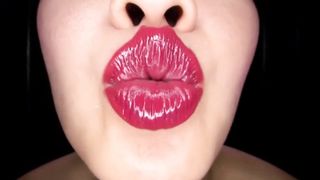 Lesbian Lipstick Kissing