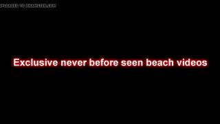 Sexy tan Latina at the nude beach walking naked in public!