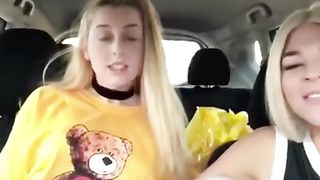 Teen Lesbians Playing in Public