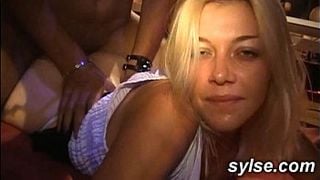 Gangbang in college and orgy in pub between girlfriends