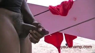 My Wife Heather Causes Nude Beach Circle Jerk & Cum shots!!!