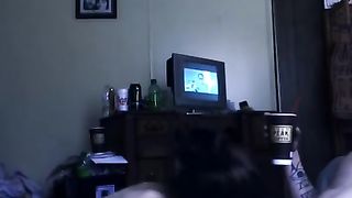 Boyfriend Trashes Parents Room and Fucks Sexy Green Eyed Girlfriend