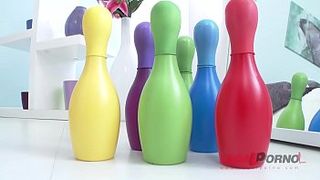 Briana Bounce Roughed up by Three Guys & Double Anal