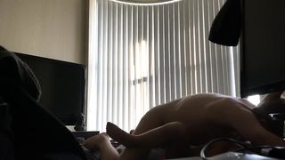 Young Asian gives boyfriend morning sex on hidden camera