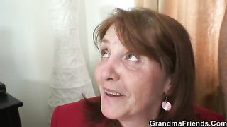 Two fresh cocks for office granny