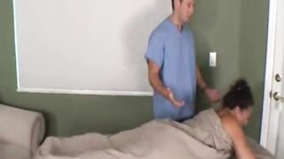 Step Son Secretly Surprises Mom while he Massages her