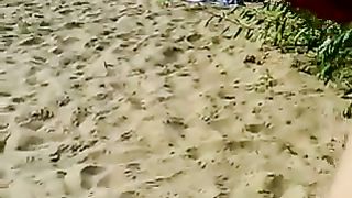 Dickflash - Ninja cum on sunbathing girl