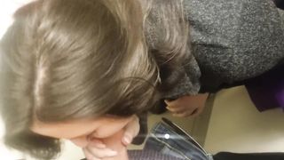 Crowded Fitting Room Teen Blowjob