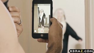 Teen stepsis gets even with her stepbro who filmed her