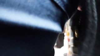 Encoxada grope Cum On Ass at Public