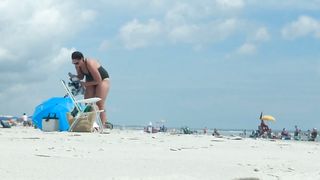 Big thick doughy thighs at the beach PAWG MILF HIPS