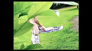 Dickflash - Jerk for nude sunbathing MILF