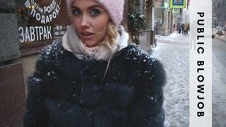 Public Blowjob! he Cum in my Mouth in the Toilet in a Restaurant !!!